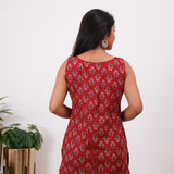 Red cotton tunic