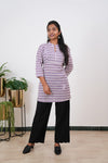 Violet pintex cotton short kurti
