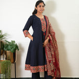 Royal blue cotton suit set