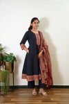 Royal blue cotton suit set