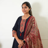 Royal blue cotton suit set
