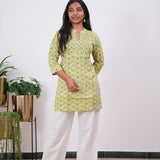 Pear cotton pintex cotton short kurti