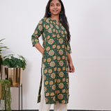 Wildlife pintex cotton kurti