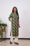 Wildlife pintex cotton kurti