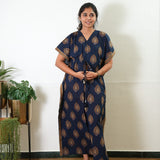Royal blue butta maternity nursing kaftan