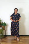 Royal blue butta maternity nursing kaftan