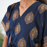 Royal blue butta maternity nursing kaftan