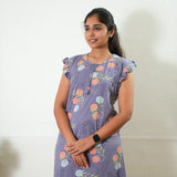 Lavender knitted cotton nighty