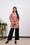 Rouge angrakha cotton short kurti