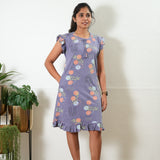 Lavender knitted cotton nighty