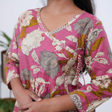Rouge angrakha cotton short kurti