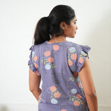 Lavender knitted cotton nighty