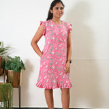 Fuchsia knitted cotton nighty