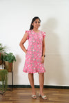 Fuchsia knitted cotton nighty