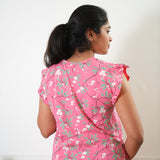 Fuchsia knitted cotton nighty