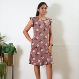 Mauve knitted cotton nighty
