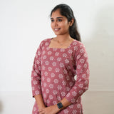 Short top cotton co-ords set - Mauve