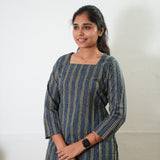 Short top cotton co-ords set - Navy