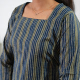 Short top cotton co-ords set - Navy