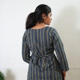 Short top cotton co-ords set - Navy