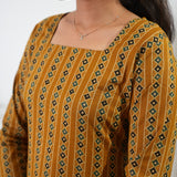 Short top cotton co-ords set -Mustard