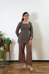 Short top cotton co-ords set - Dark blue
