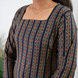 Short top cotton co-ords set - Dark blue