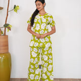Lime floral lounge-sleep wear
