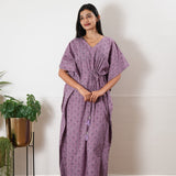 Lavender butta cotton kaftan