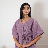 Lavender butta cotton kaftan