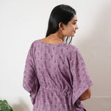 Lavender butta cotton kaftan