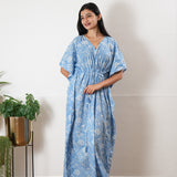 Soft blue cotton kaftan