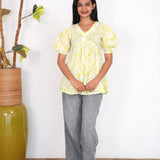 Jade lime cotton short kurti