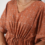 Caramel cotton kaftan