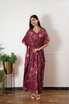 Magenta cotton kaftan