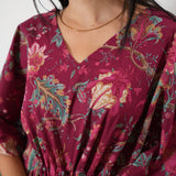 Magenta cotton kaftan