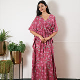 Dark pink cotton kaftan