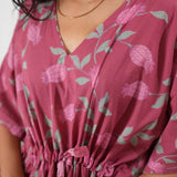 Dark pink cotton kaftan
