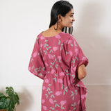 Dark pink cotton kaftan
