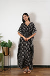 Onyx roses cotton kaftan