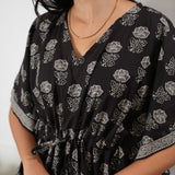 Onyx roses cotton kaftan