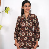 Chocolate brown viscose short kurti