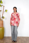 Red viscose short kurti
