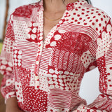 Red viscose short kurti
