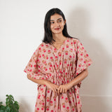 Mauve butta cotton kaftan