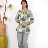 Forest green viscose short kurti