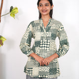 Forest green viscose short kurti