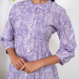 Lavendula cotton pintex short kurti