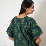 Green pomegranate cotton kaftan