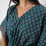 Blue ajrakh cotton kaftan
